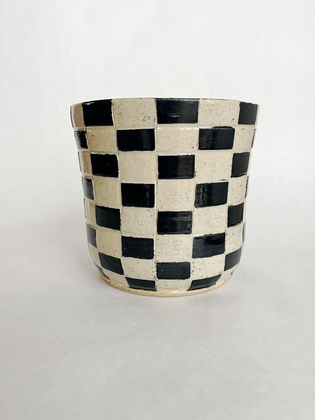 Checkered Carved Planter